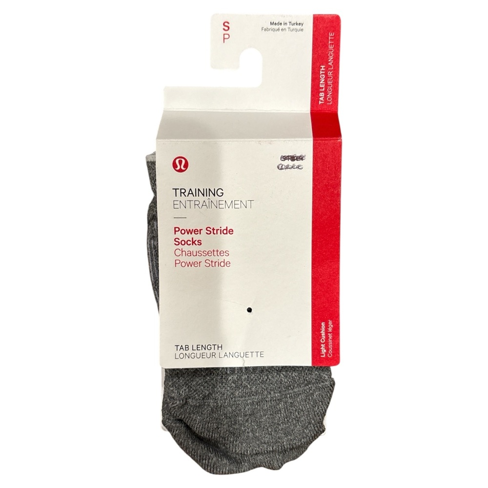 Lululemon Athletica Training Power Stride Socks Gray and Lavender Frost New! Sm